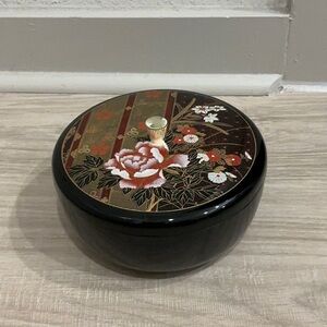 Black Floral Decorative Box